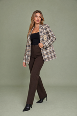 Brun ternet blazer