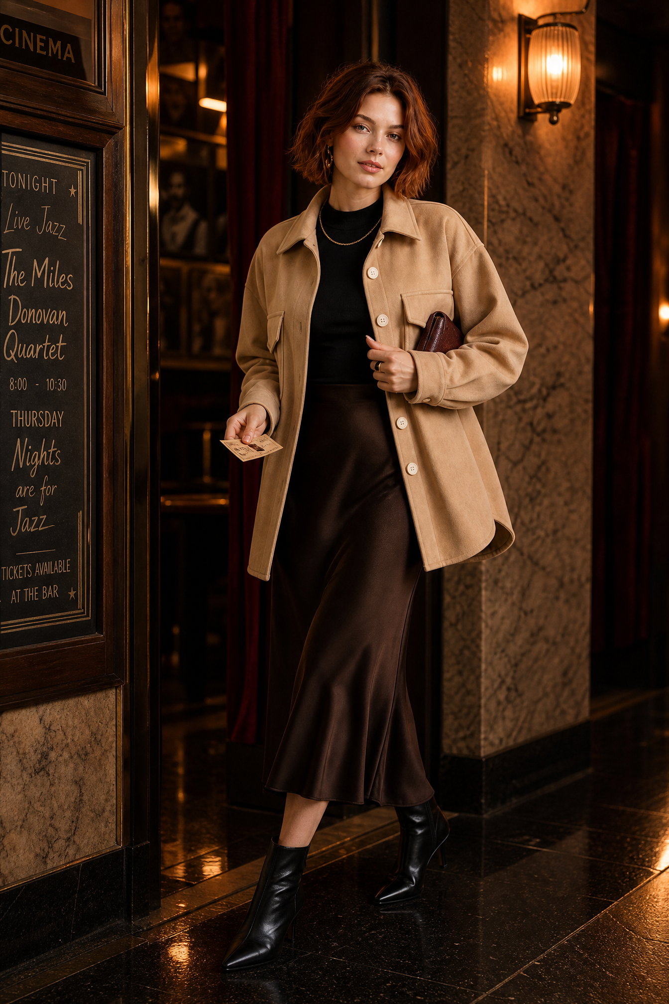 Manteau mi-long ample à revers | Deuxième photo lifestyle | Lounelle Paris