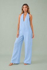 Løs halterneck jumpsuit