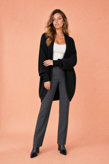 Langstrikket midi-vest