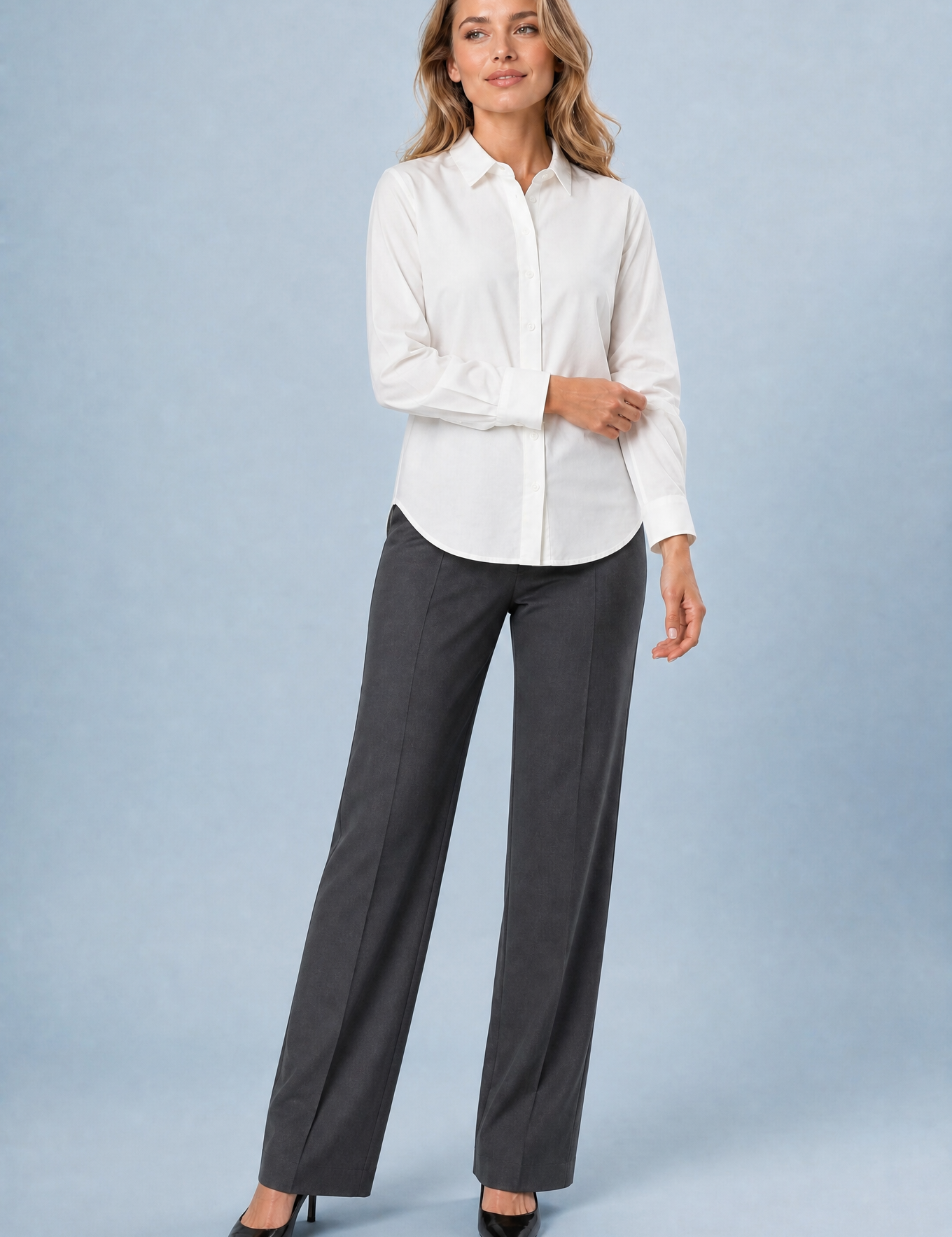 Chemise fluide manches longues | Variante Blanc | Lounelle Paris