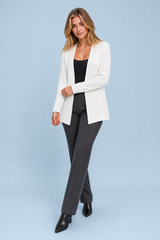 Midlang blazer med V-hals