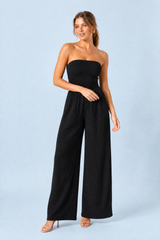 Bandeau jumpsuit med brede ben