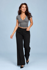 Krydset V-hals crop top