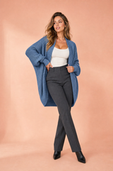 Langstrikket midi-vest