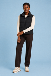 Gilet matelassé court col montant | Variante Noir | Lounelle Paris