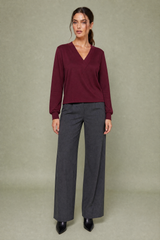 Sweat ample med kryds V-udskæring
