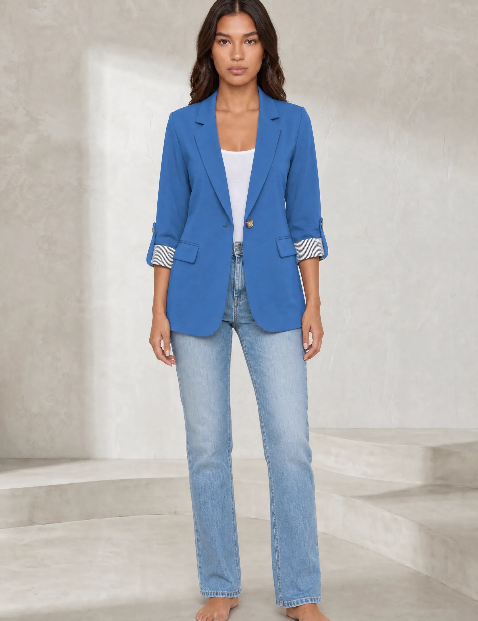 Blazer ajusté manches trois-quarts | Lounelle Paris