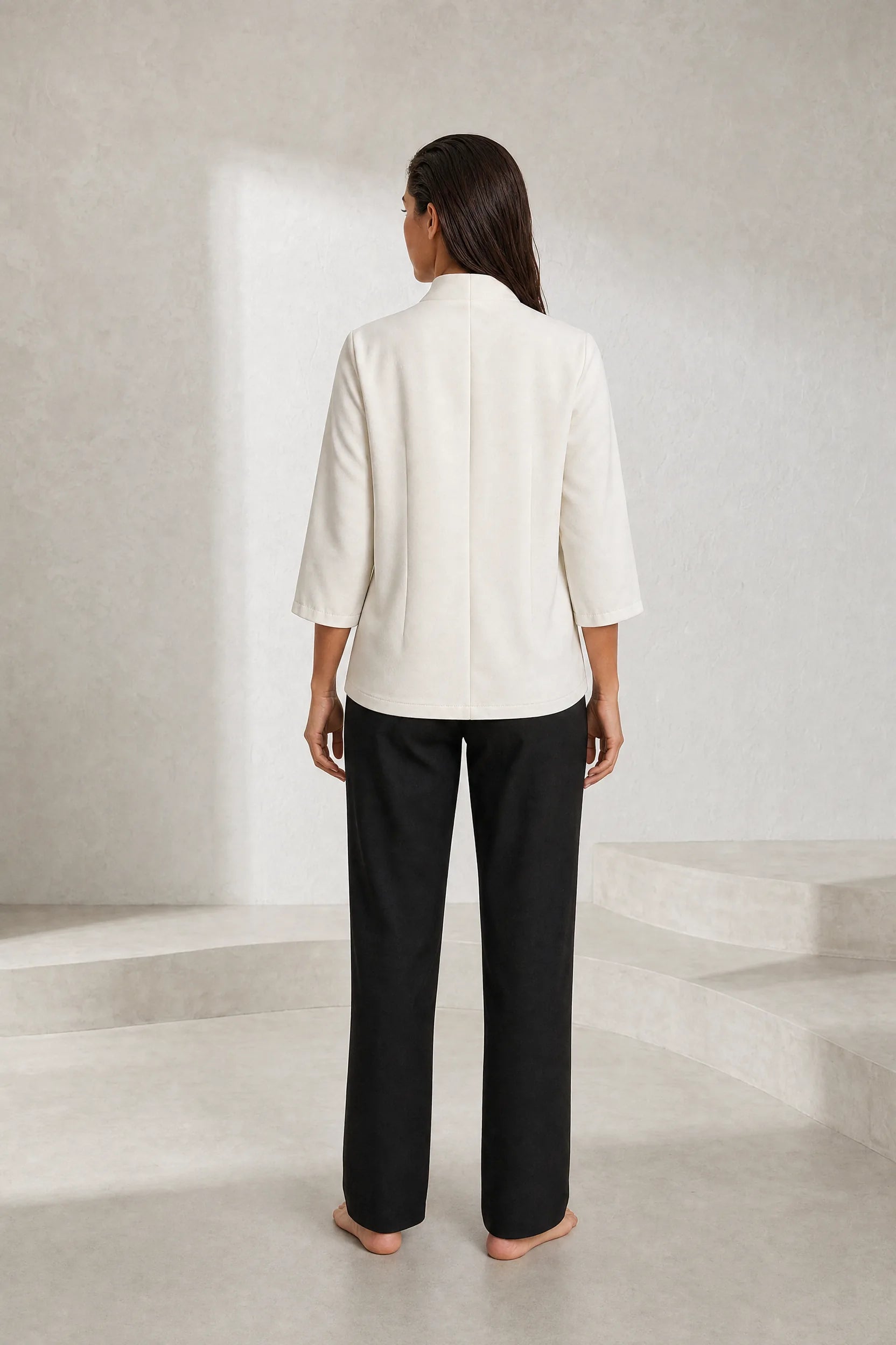 Blazer blanc cassé col châle | Lounelle Paris