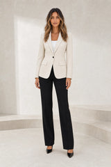 Blazer col tailleur coupe cintrée
