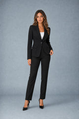 Figursyet blazer med jakkeslag