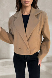 Blazer court ample à double boutonnage | Lounelle Paris