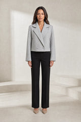 Blazer court ample à double boutonnage