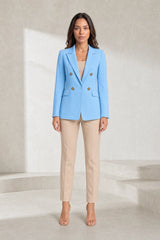 Blazer mi-long à double boutonnage