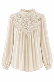 Blouse à col volanté et manches bouffantes | Lounelle Paris