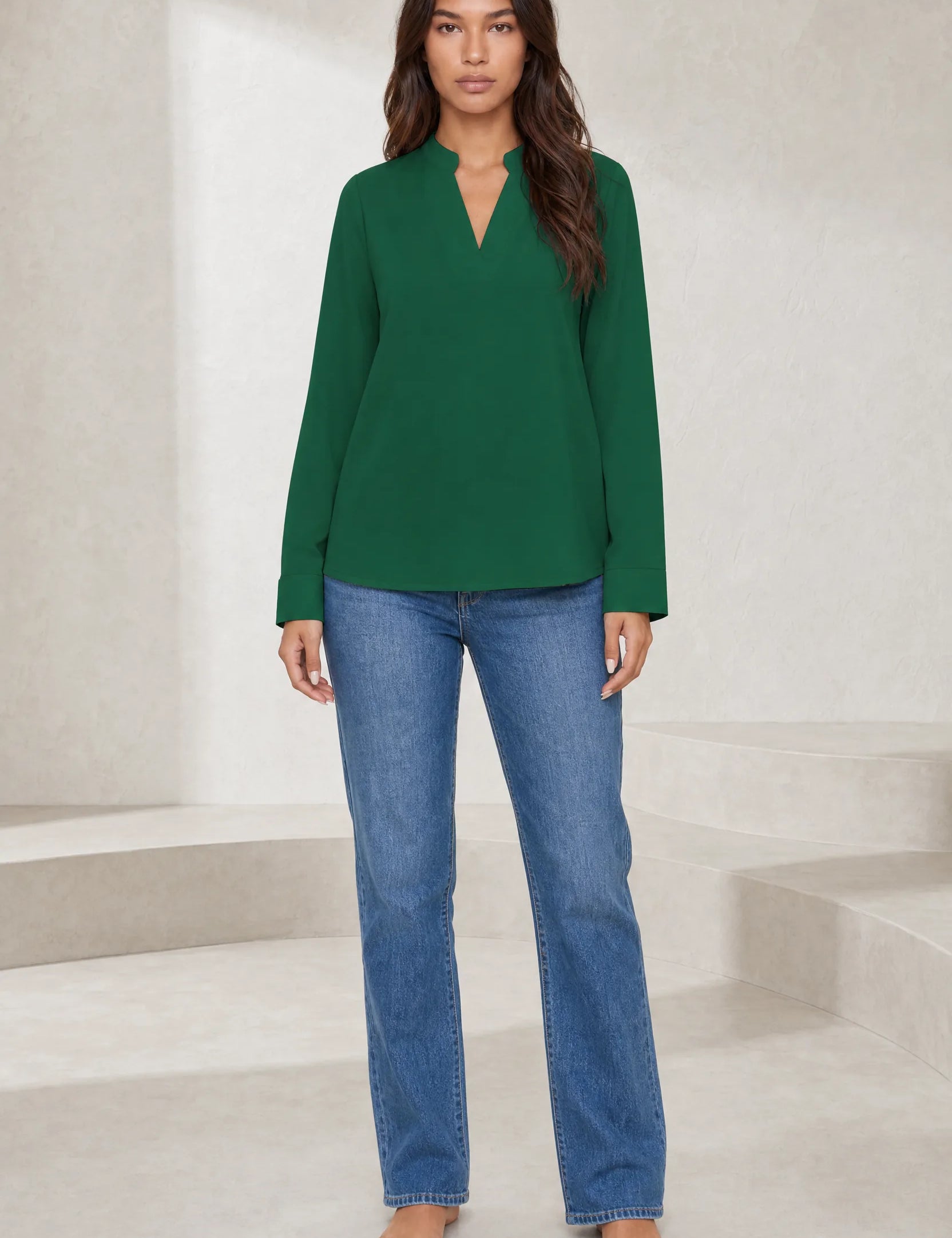 Blouse fluide col en V | Lounelle Paris