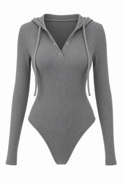 Body à capuche en maille côtelée | Lounelle Paris