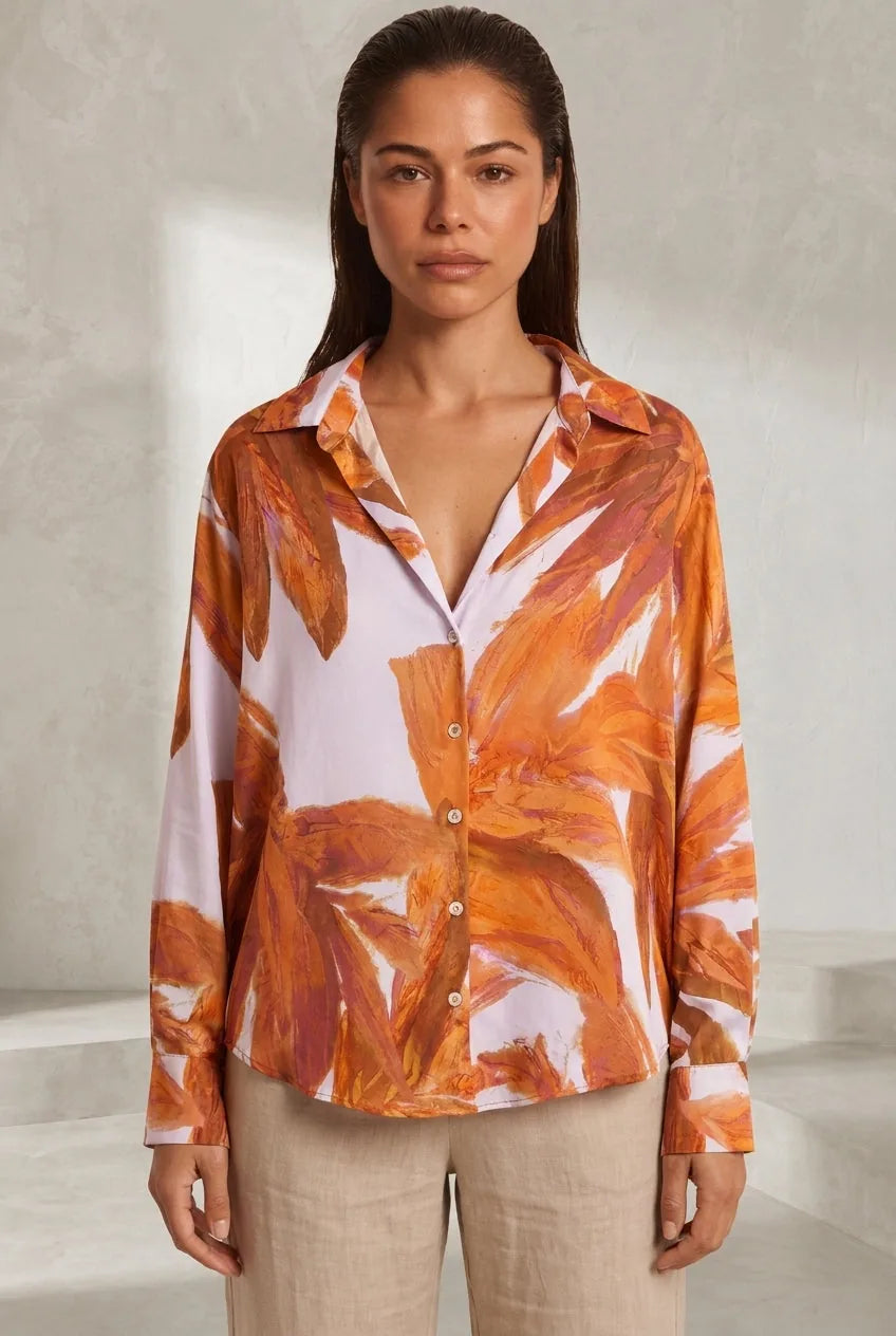 Chemise ample à imprimé floral | Lounelle Paris