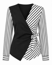 Chemisier col V effet portefeuille | Lounelle Paris