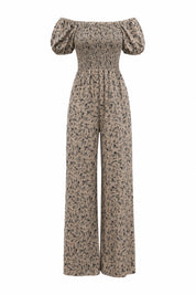 Combinaison abricot smockée dos nu | Lounelle Paris