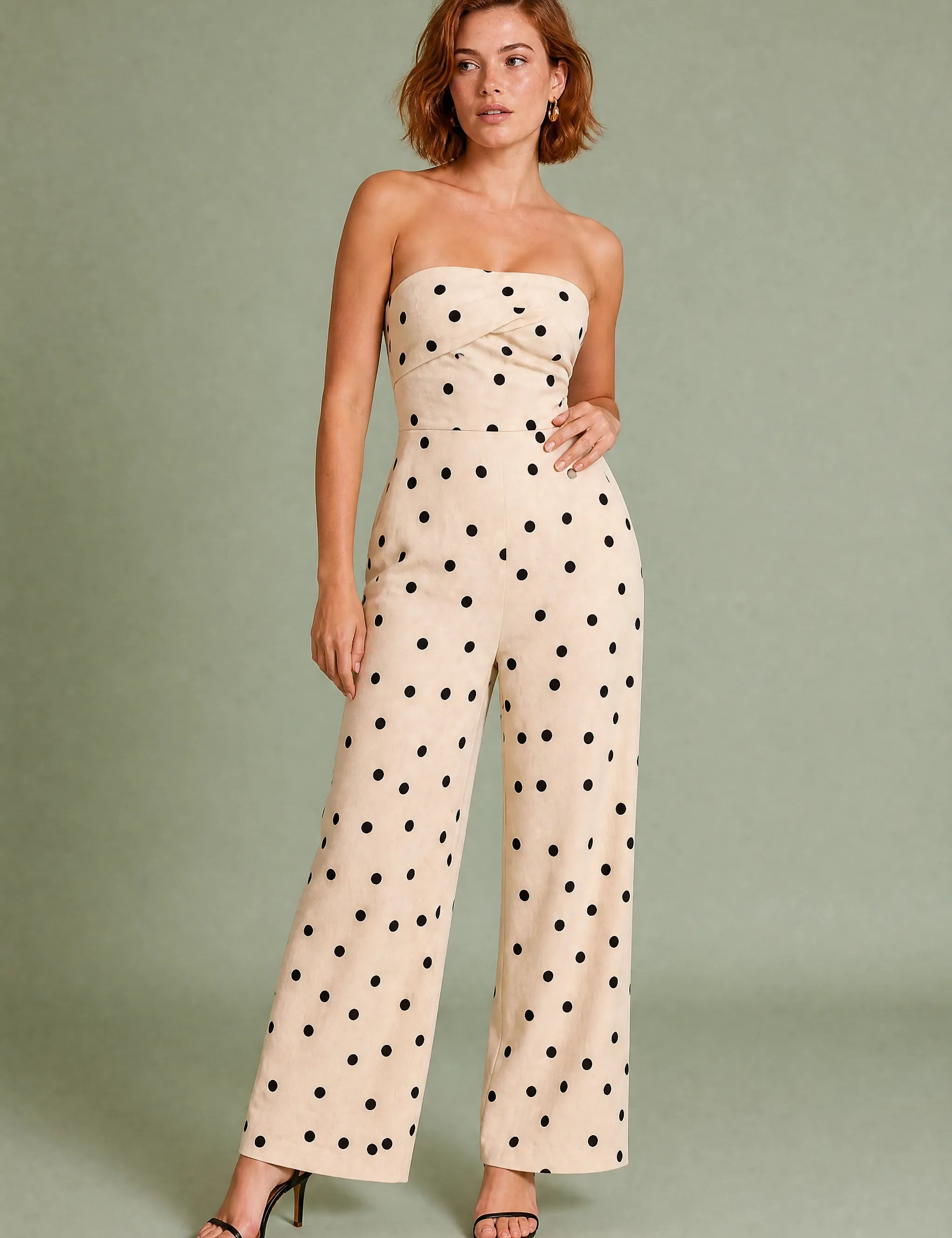 Combinaison bandeau à pois | Vue de face | Lounelle Paris