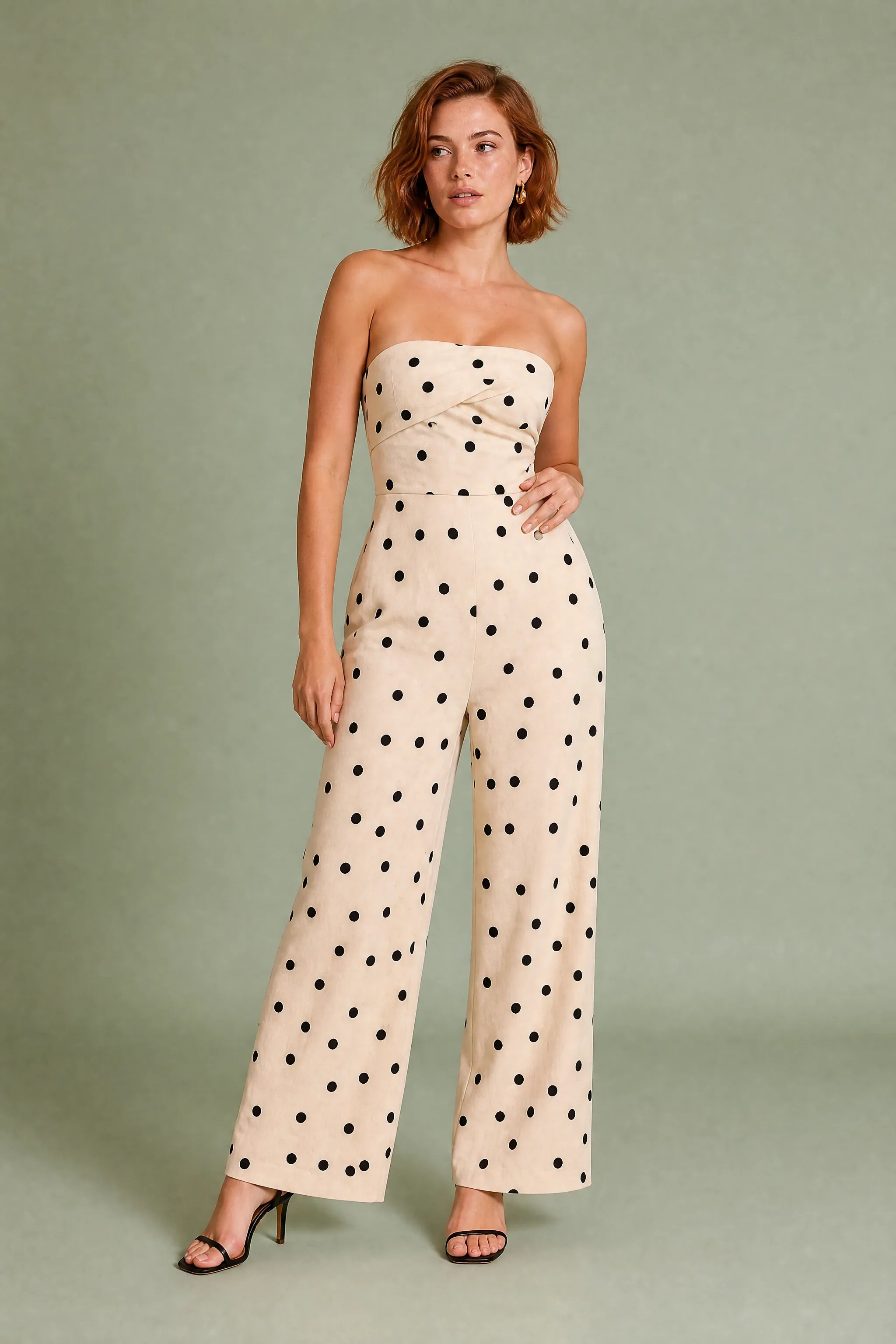 Combinaison bandeau à pois | Vue de face | Lounelle Paris