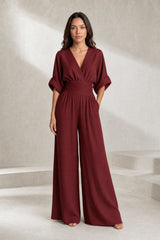 Combinaison col V taille haute