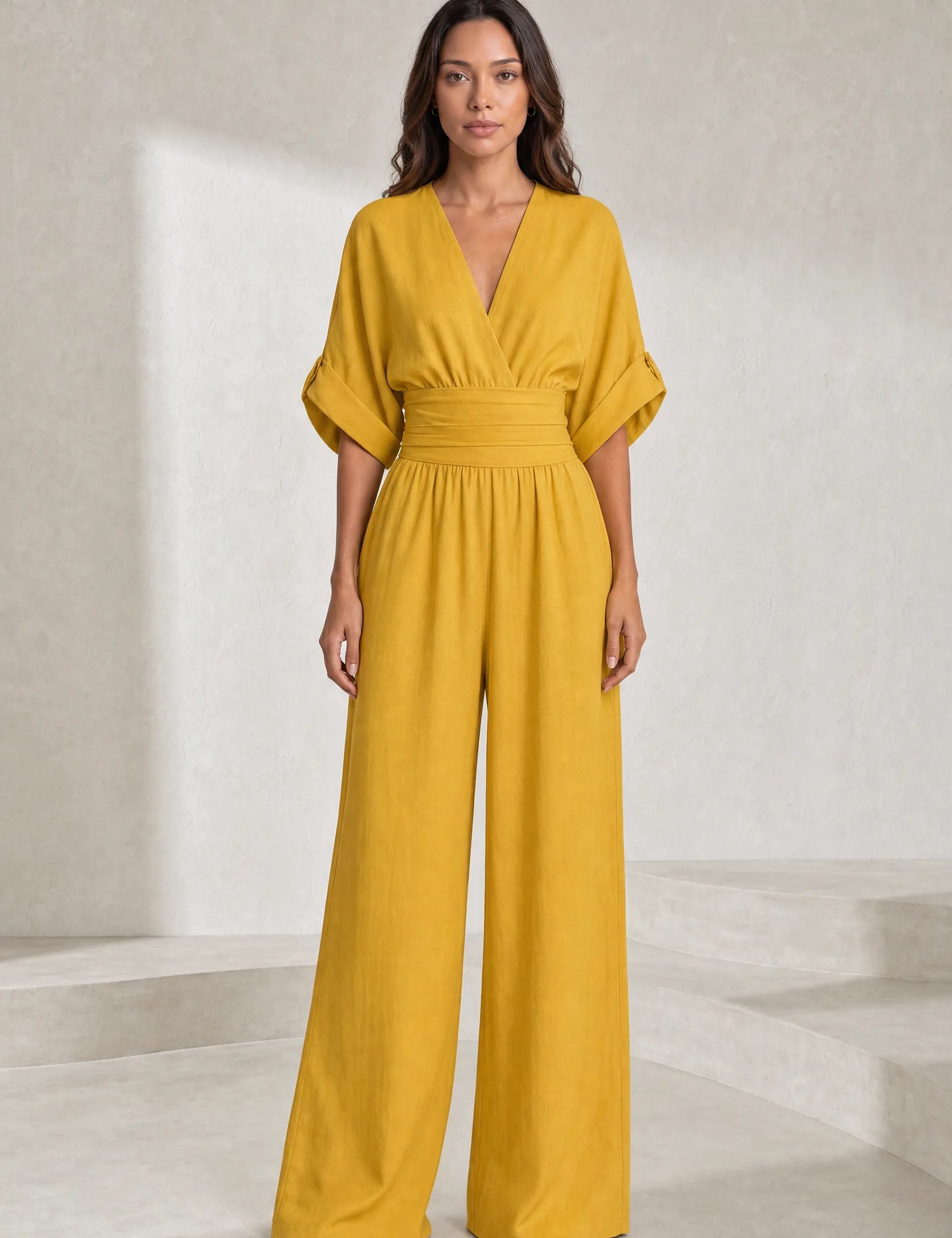 Combinaison col V taille haute | Lounelle Paris