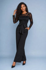 Blonde jumpsuit med brede ben