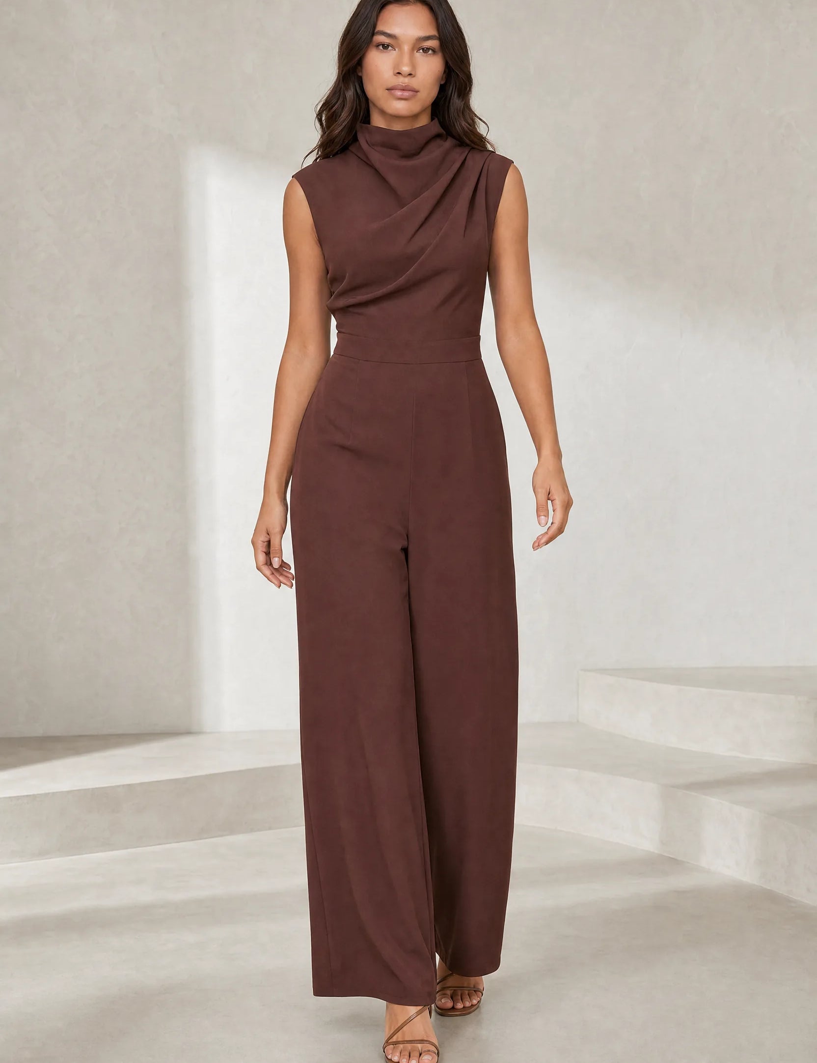 Combinaison fluide col drapé | Lounelle Paris