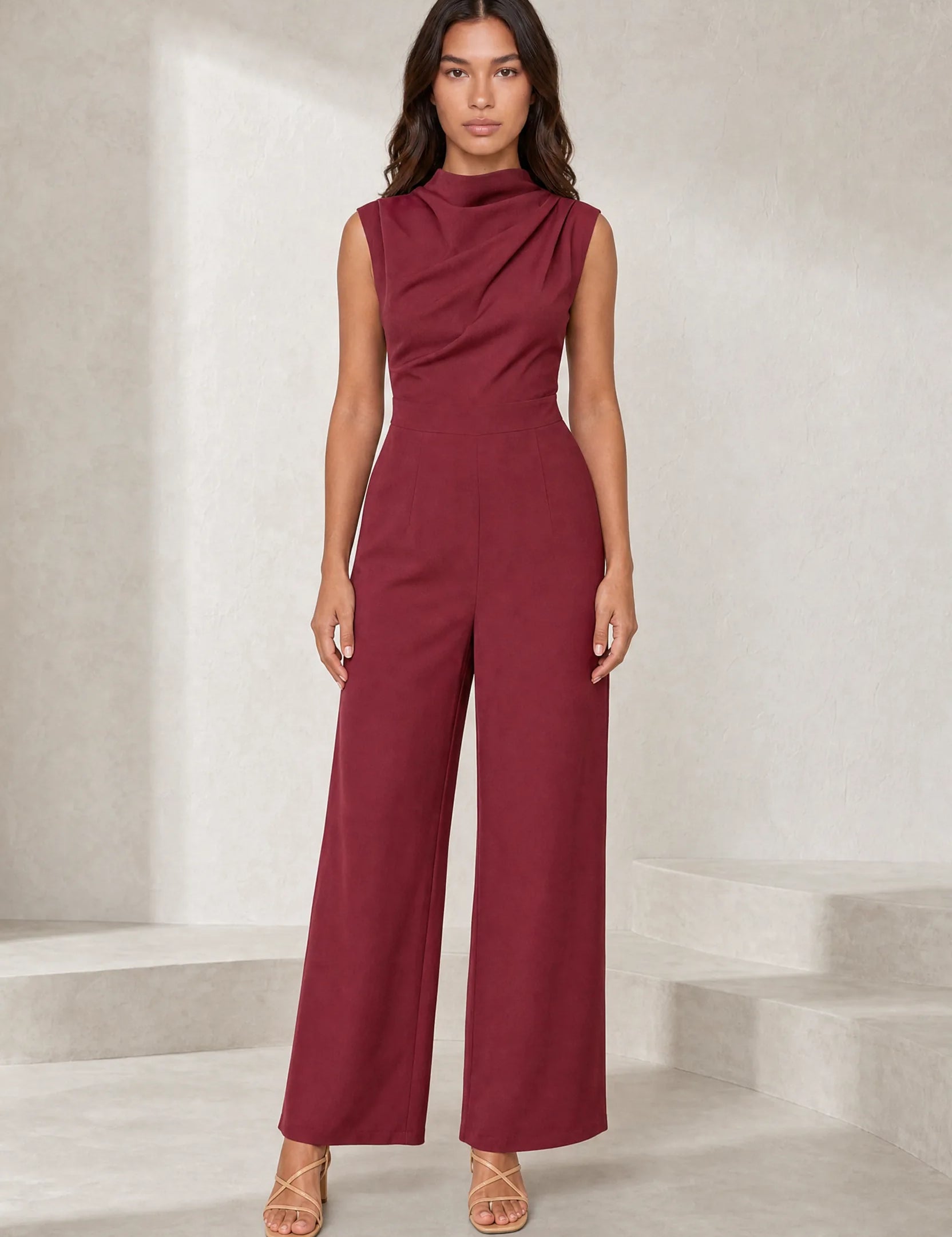 Combinaison fluide col drapé | Lounelle Paris