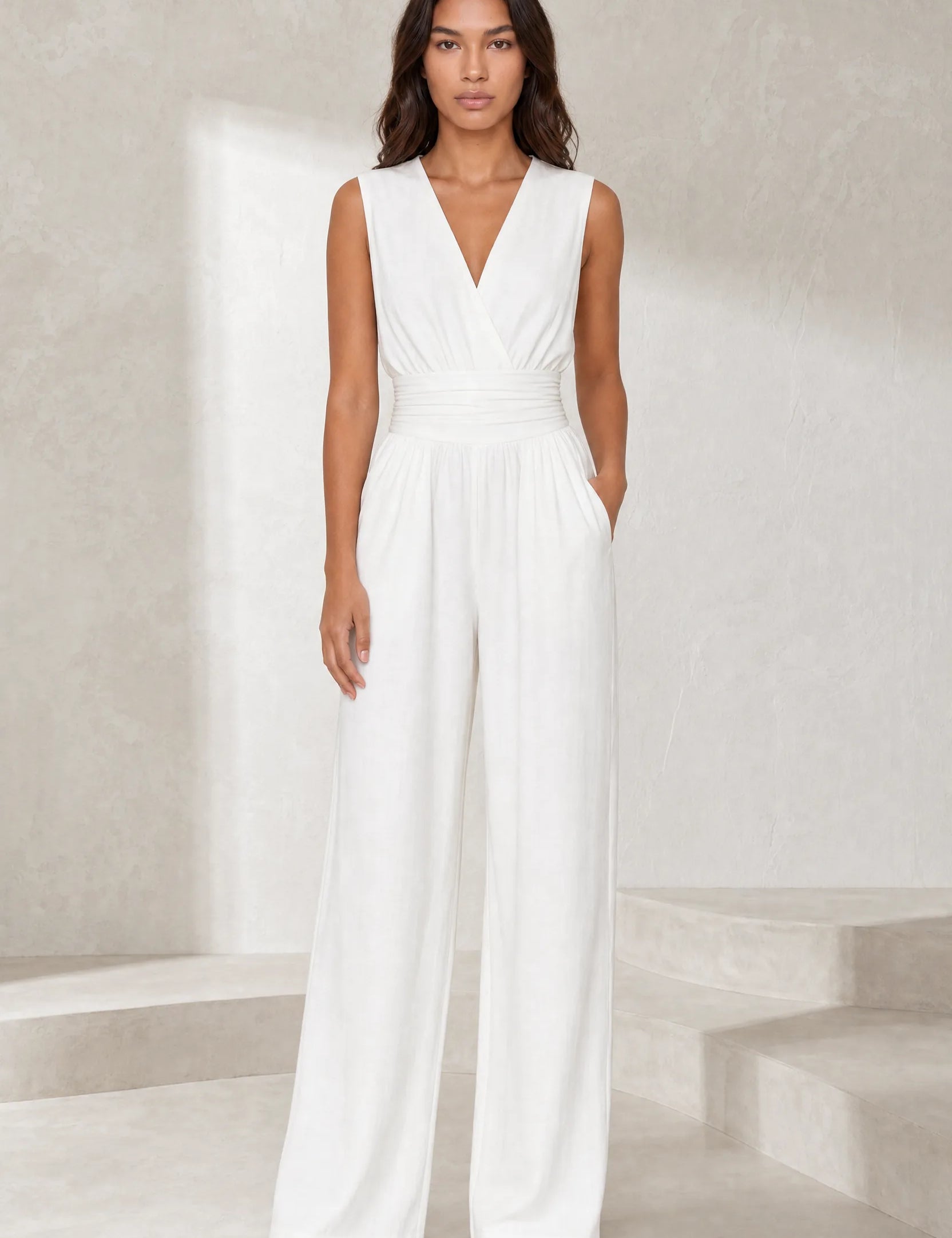 Combinaison fluide col V | Lounelle Paris
