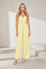 Combinaison fluide col V jambes larges