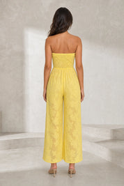 Combinaison jaune bandeau transparente | Lounelle Paris