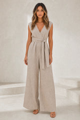 Combinaison pantalon fluide col V