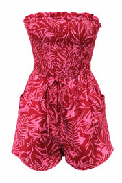 Combishort bandeau imprimé tropical | Lounelle Paris