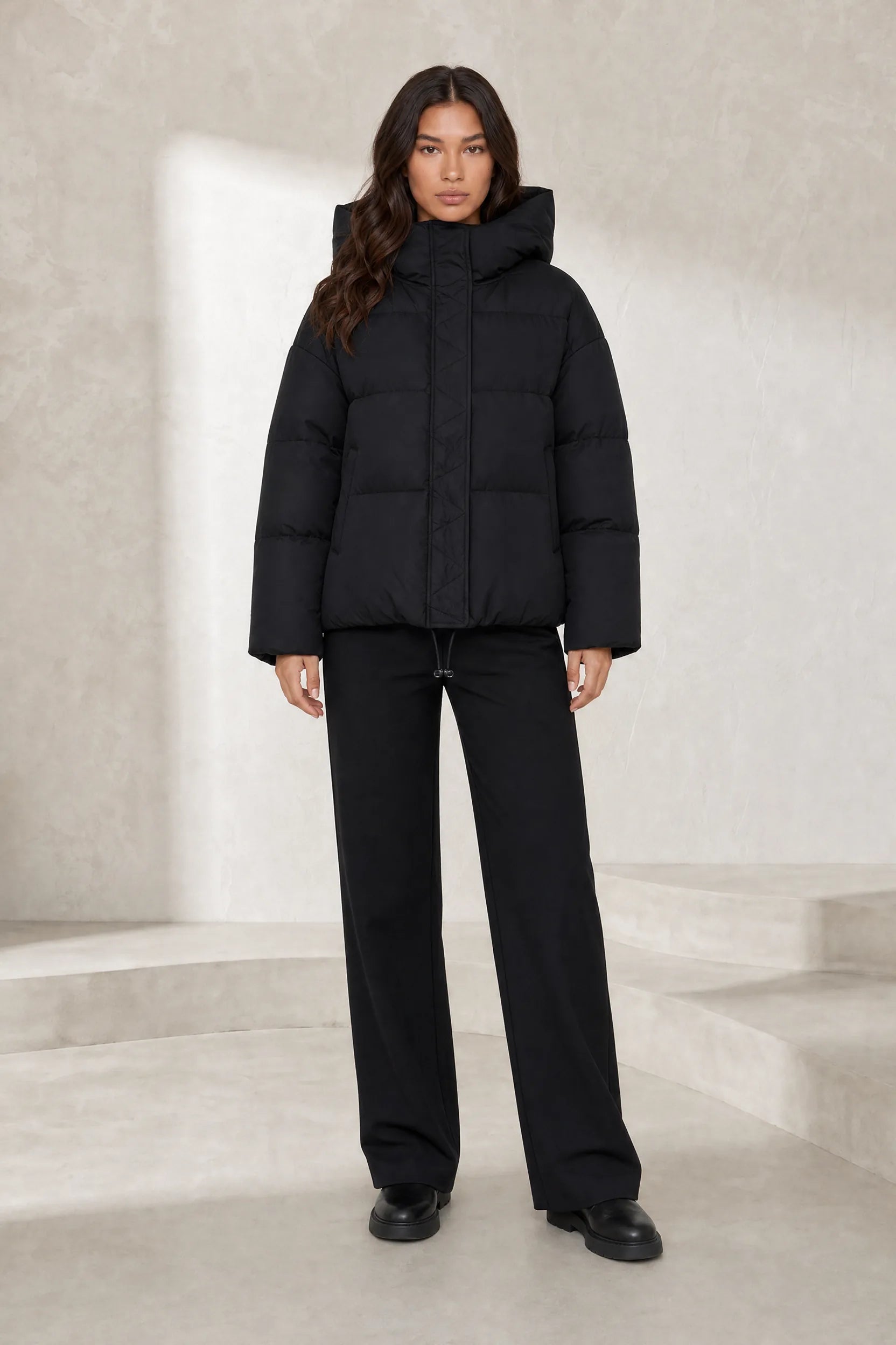 Doudoune courte à capuche oversize | Lounelle Paris