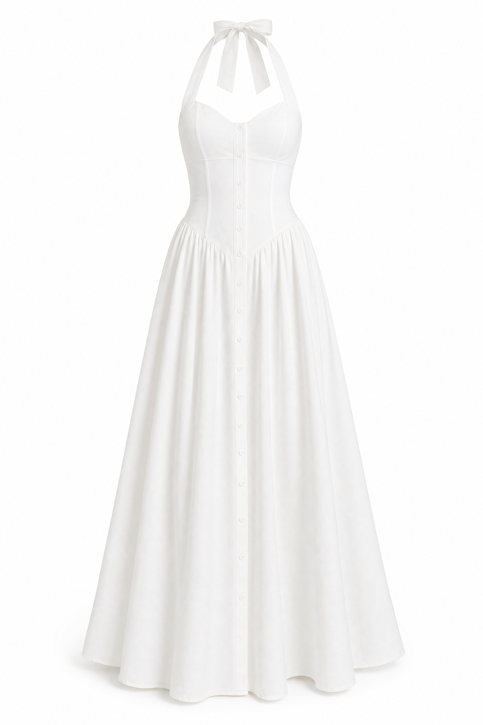 Robe longue blanche licou dos nu | Lounelle Paris