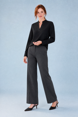 Flydende bluse med V-hals