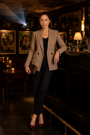 Blazer ajusté motif pied-de-poule | Deuxième photo lifestyle | Lounelle Paris