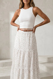 Ensemble blanc à imprimé floral | Lounelle Paris