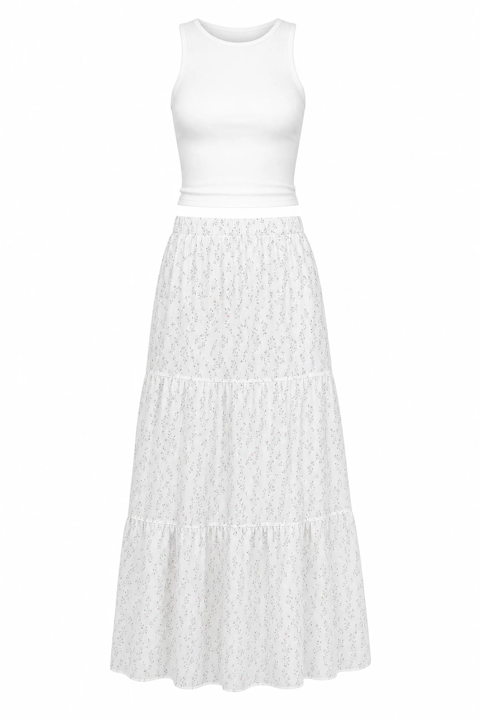 Ensemble blanc à imprimé floral | Lounelle Paris