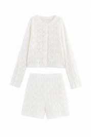 Ensemble blanc crochet ajouré | Lounelle Paris
