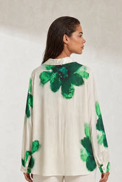 Ensemble écru fluide imprimé floral | Lounelle Paris