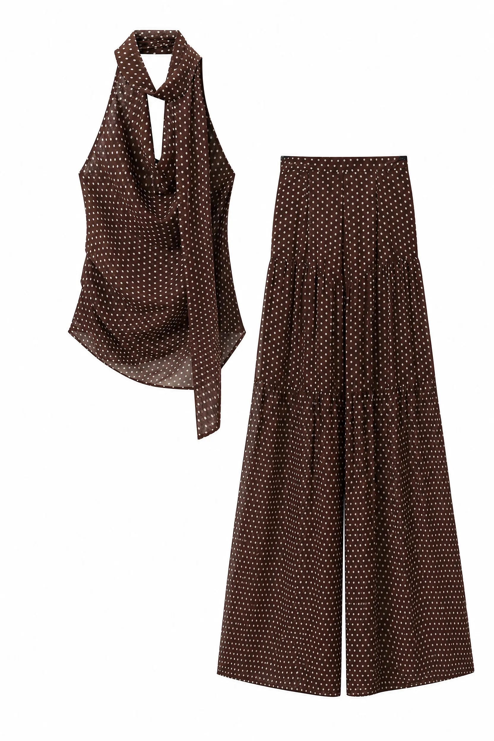 Ensemble fluide à pois dos nu | Lounelle Paris