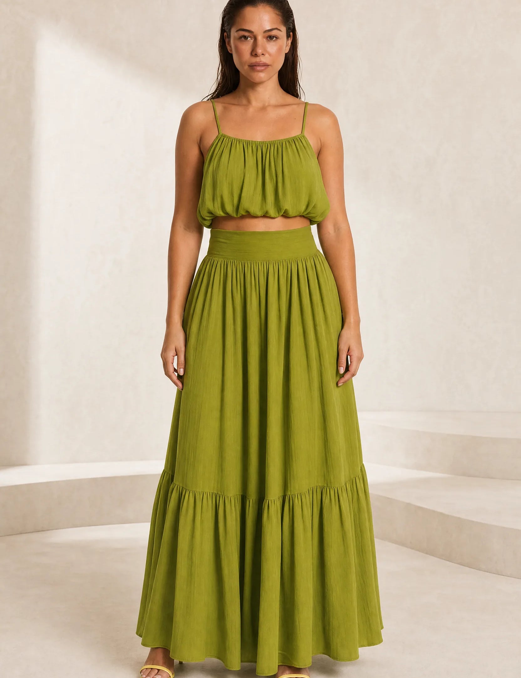 Ensemble jupe longue fines bretelles | Lounelle Paris