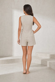 Ensemble kaki col V croisé | Lounelle Paris