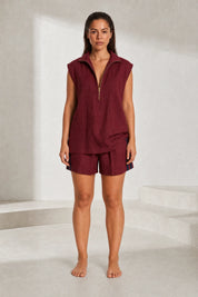 Ensemble short ample col zippé | Lounelle Paris