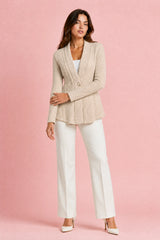 Tætsiddende tekstureret blazer vest