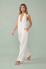 Løs halterneck jumpsuit